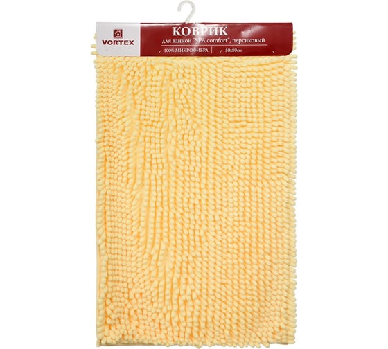 Коврик Vortex SPA comfort для ванной 50х80 см персик пп-пакет 24138