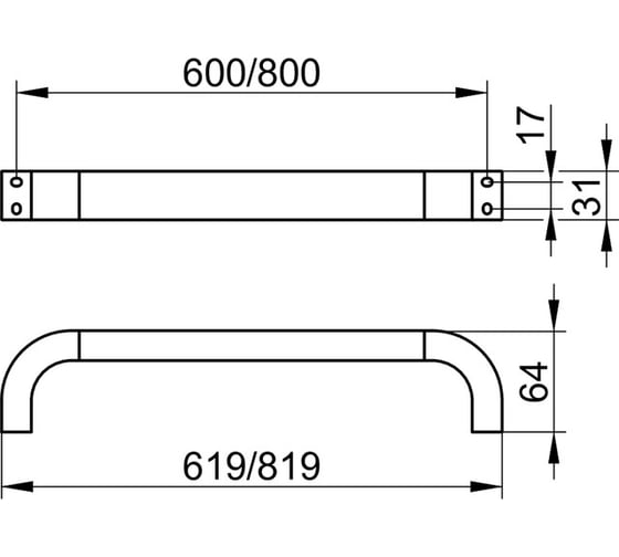 Держатель полотенца Keuco Edition 300 60 см 30001010600 00000064498