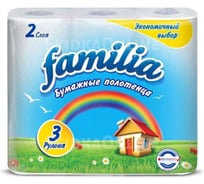 Бумажные полотенца FAMILIA Радуга 2 слоя, 3 рулона, 1/2 листа 1015031415