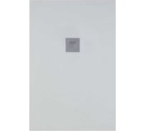 Поддон литьевой Aquanet Pleasure 1000x800x30 мм, крышка из нержавеющей стали, без сифона, белый камень 00260708