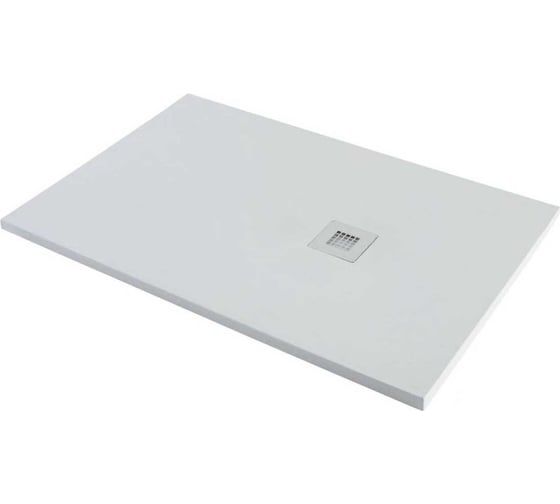 Поддон литьевой Aquanet Pleasure 1000x800x30 мм, крышка из нержавеющей стали, без сифона, белый камень 00260708