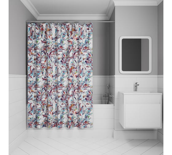 Штора для ванной IDDIS 200x180 см, полиэстер BX05P18i11