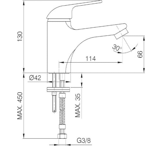 Смеситель для раковины Risco Gita Basin Mixer Gita 11024210001
