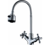 Полимерный двухвентильный смеситель для кухни OneLife P03-004cr