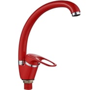 Смеситель для кухни GOTA ROCIO Granada шар. с высоким изливом, крепление гайка, цвет красный G282456 d40 282456-GOTA