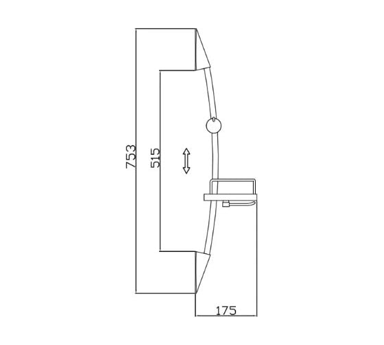 Стойка для душа GOTA ROCIO с мыльницей, металл G99019 1/10 99019-GOTA