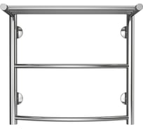 Водяной полотенцесушитель Azario VERONA 500/500 c полкой, 2 перекладины, 1"-1/2", полированный 00088172