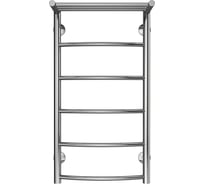 Водяной полотенцесушитель Azario VERONA 400/800 c полкой, 5 перекладин, 1"-1/2", полированный 00088178