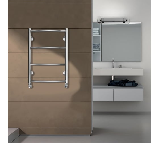 Водяной полотенцесушитель Azario VERONA 400/600 4 перекладины, 1"-1/2", полированный 00088173