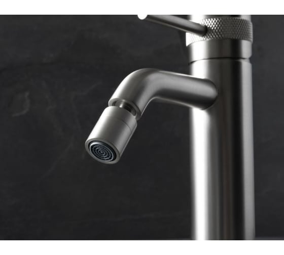 Cмеситель для биде ALLEN BRAU 5.31A04-BN PRIORITY 3.0 излив 122 мм, Kerox, браш.никель (296338) 00296338