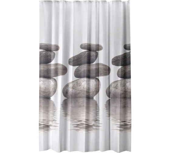 Штора для ванной комнаты Homium Bath Gallery, цвет белый (рисунок тур), размер 180*180см showercurtain02 1