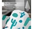 Штора для ванной комнаты Homium Bath Gallery, цвет белый (рисунок кактус), размер 180*180см showercurtain05 5