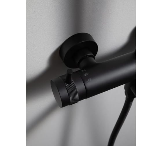 Душевая система ALLEN BRAU 5.31A10-31 PRIORITY H 800-1270 мм, излив поворотный, верх.душ Slim Ф300, Kerox, черный матовый (296346) 00296346