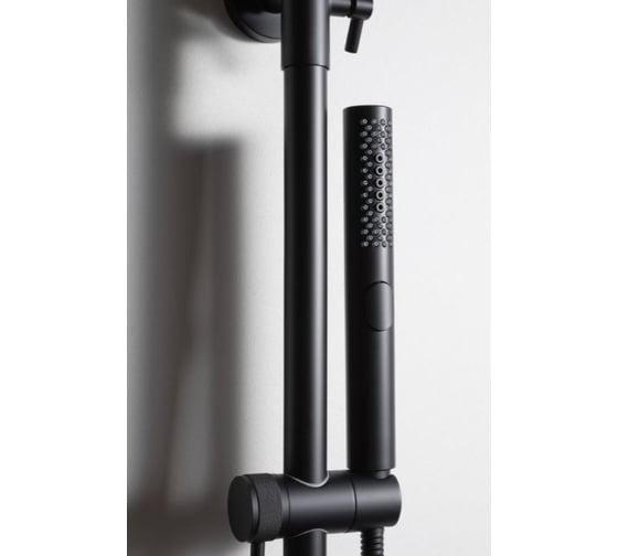 Душевая система ALLEN BRAU 5.31A10-31 PRIORITY H 800-1270 мм, излив поворотный, верх.душ Slim Ф300, Kerox, черный матовый (296346) 00296346