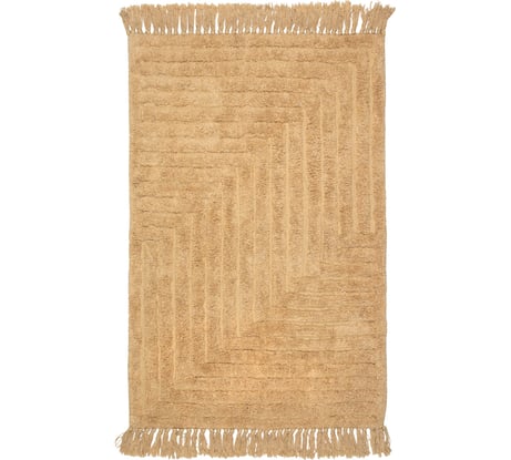 Коврик Аквалиния прованс зигзаг с кистями, бежевый, 50x80 см SI-5316b-80