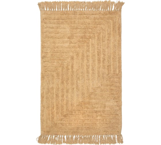 Коврик Аквалиния Прованс зигзаг с кистями, бежевый, 60x100 см,SI-5316b 1