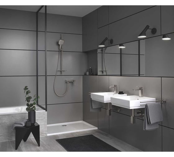 Ручной душ Grohe Rainshower SmartActive 130 Cube, суперсталь 26582DC0