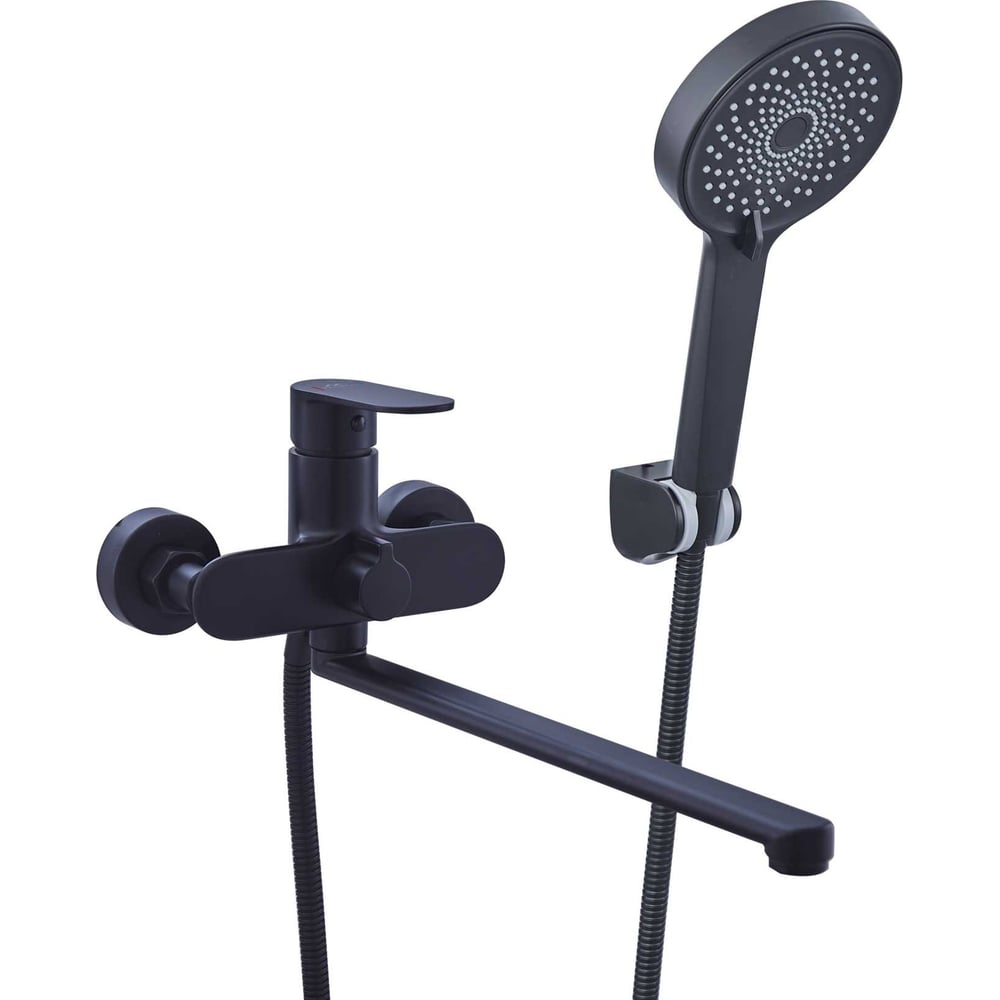 Смеситель ванно-душевой FASHUN с душевым гарнитуром, черный A2285-7 ...