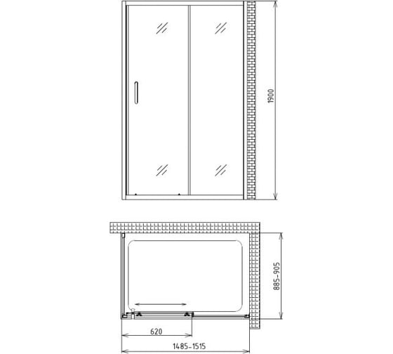 Душевой уголок GEMY Victoria S30191CM-A90M