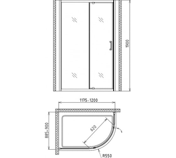 Душевой уголок GEMY Sunny Bay S28202
