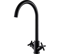 Смеситель для кухни FASHUN двухручковый, черный A54028-7