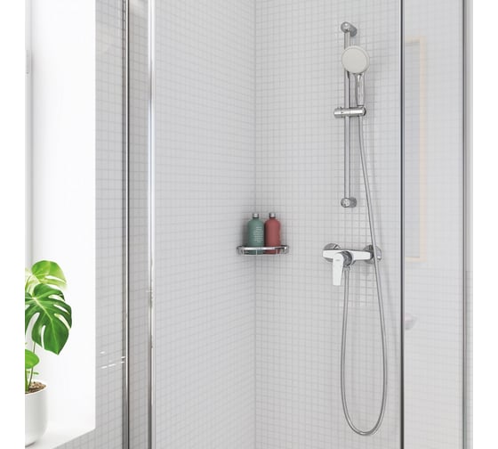Душевой гарнитур Grohe New Tempesta 100, ручной душ, душевая штанга 600 мм и шланг, хром 26803000
