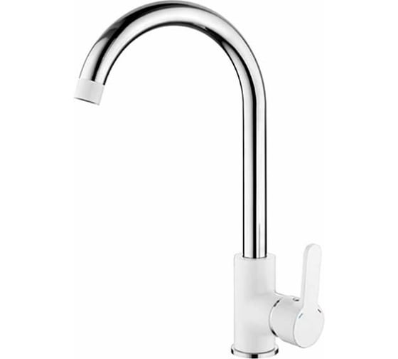 Смеситель для кухни LEDEME L4003W с гайкой, белый 65810 1