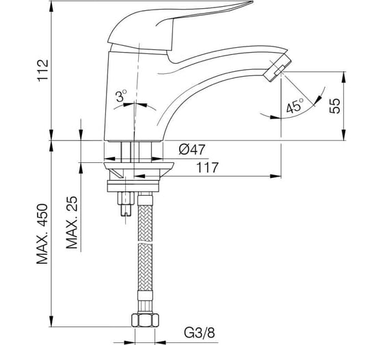 Смеситель для раковины Risco Ava Basin Mixer 11025210000