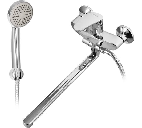 Смеситель для ванной и душа с длинным изливом и лейкой WISENT W21022