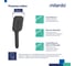 Лейка для душа Milardo ideal spa черная матовая, 3f, ILS3FBSM18 2