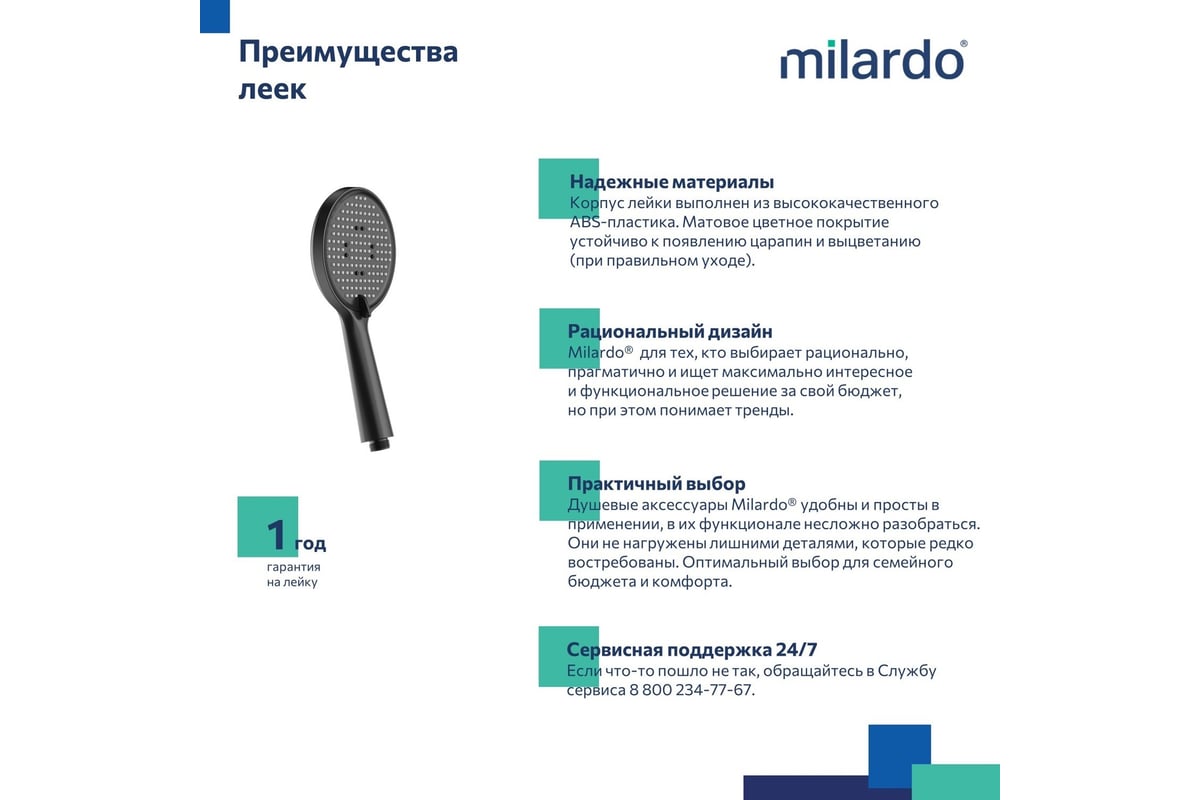 Лейка для душа Milardo ideal spa черная матовая, 3f, ILS3FBRM18 - выгодная  цена, отзывы, характеристики, фото - купить в Москве и РФ