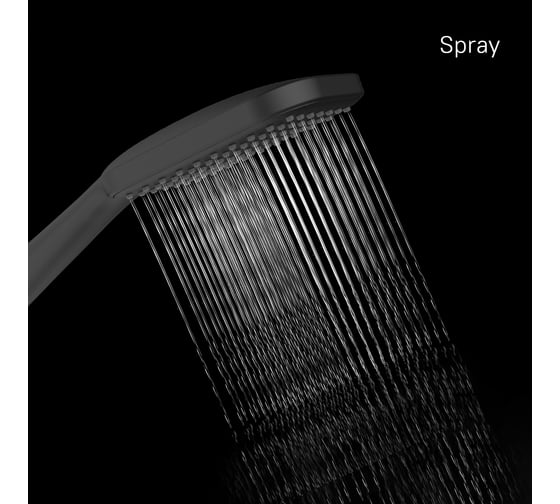 Лейка для душа Milardo ideal spa черная матовая, 1f, ILS1FBSM18