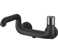 Смеситель для ванны IDDIS Twist с управлением push control, черный матовый TWIBLBTi02WA