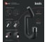Смеситель для умывальника IDDIS Twist с управлением push control, черный матовый TWIBLBTi01 2