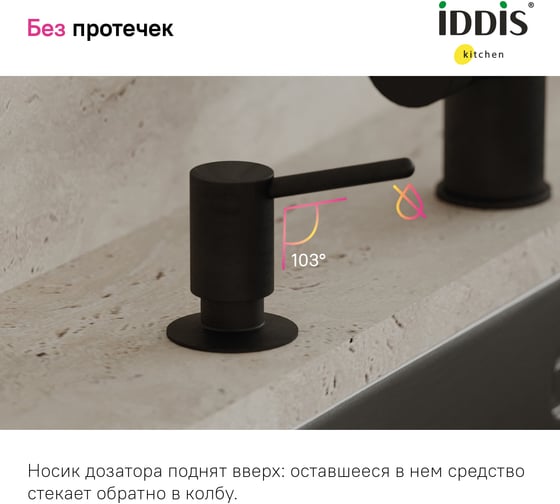 Дозатор IDDIS Kitchen line латунь, черный матовый SDIBL00i59