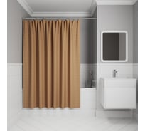 Штора для ванной IDDIS 200x240 см, полиэстер, коричневый BG04P24i11