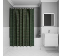 Штора для ванной IDDIS 200x240 см, полиэстер, зеленый BG06P24i11