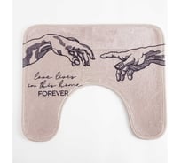 Коврик для ванной Этель Forever, 50x40 см, велюр 5399401