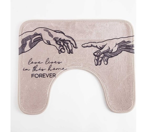 Коврик для ванной Этель Forever, 50x40 см, велюр 5399401 1