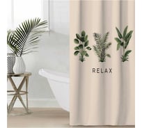 Штора для ванной Этель Relax 145x180 см, полиэстер 5494687