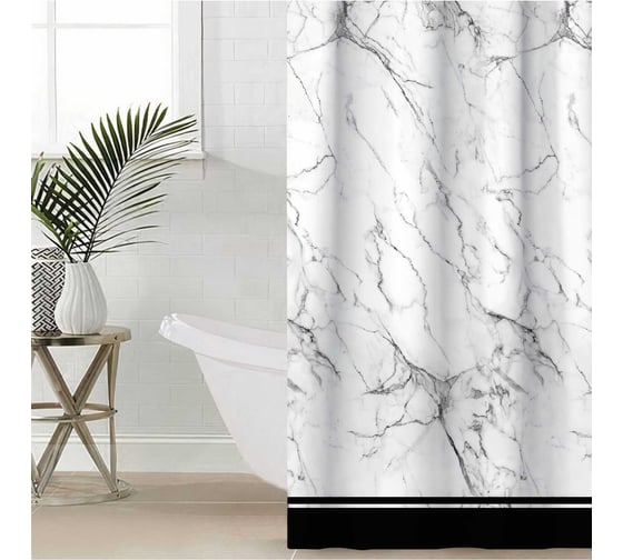 Штора для ванной Этель Granite 145x180 см, полиэстер 9535001 1