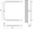 Полотенцесушитель Melodia della vita Moon Shelf 50x50 П-образный без кронштейна MTRMS5050 13422 2