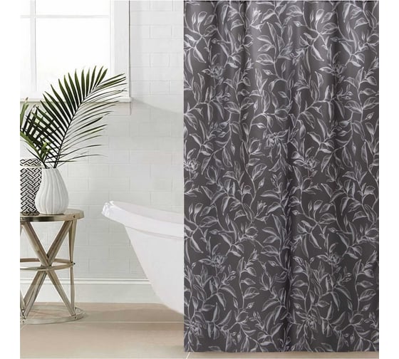 Штора для ванной Этель Magnolia 145x180 см, полиэстер 9264518