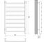 Полотенцесушитель Melodia della vita Classica Electro Ferrum 50x80 П8 cухой ТЭН 121 Вт встр.диммер MTRCEF5080bk 12146 2