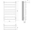 Полотенцесушитель Melodia della vita Shelf Electro Ferrum 50x80 П6_лесенка cухой ТЭН 121 Вт встроенный диммер MTRSEF5080bk 12164 2