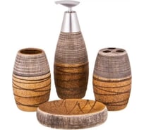 Набор для ванной комнаты Lefard 4 предмета, 320 мл, 7.2x7.2x19 см 755-201