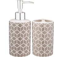 Набор для ванной комнаты Lefard 2 предмета, 370 мл, 7.3x7.3x18 см 755-1017
