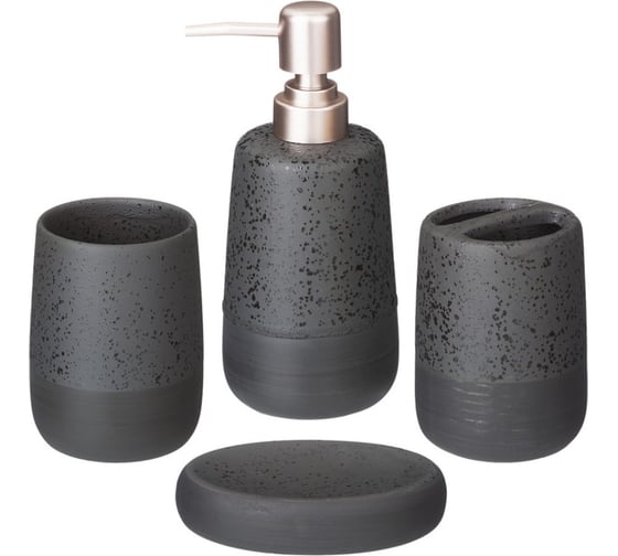 Набор для ванной комнаты Lefard 4 предмета, 400 мл, 7.9x7.9x18 см 755-1006 1