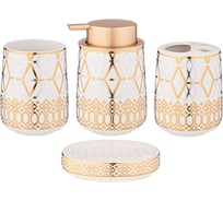 Набор для ванной комнаты Lefard 4 предмета, 400 мл, 8.4x8.4x13 см 755-1010