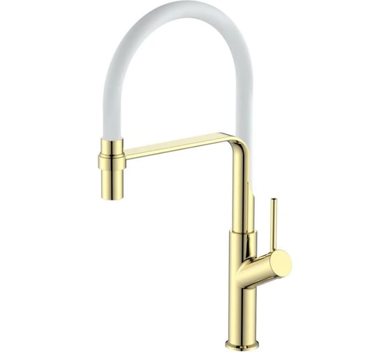 Смеситель для кухни с гибким изливом ESKO Gold белый K50GW